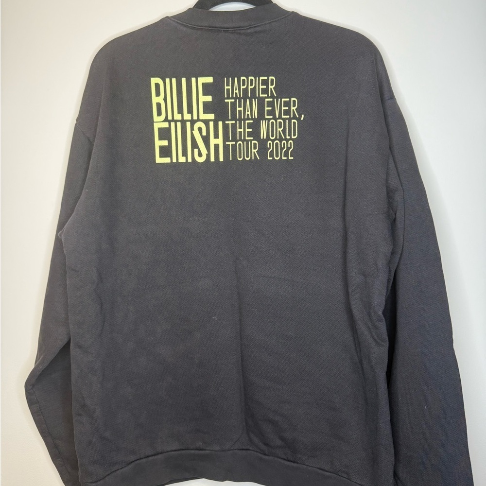 Billie Eilish Happier Than Ever 2022 World Tour Merch Crew Neck - Picture 5 of 9